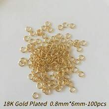 200pcs/Lot 18K Gold Plated Open Jump Rings Wholesale,Brass Metal Split Rings Connecting Rings For Jewelry Making Supplies