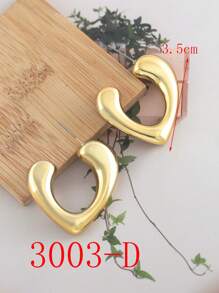 2/18pcs Geometric Textured Pendant, C-Type Hoop, And Teardrop Earrings Set, Suitable As Gift For Family And Friends, Festive Blessing, Women's Daily Accessory