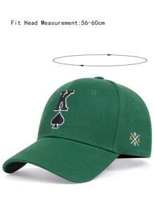 AR Șapcă de baseball brodată cu litera K și inimă pentru bărbați, 1 buc., pălărie reglabilă cu protecție UPF pentru exterior, pentru petreceri de primăvară și toamnă, călătorii pe plajă