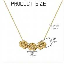 个性化3D爪印名字项链、个性化小狗爪子项链、简约爪子项链、动物项链、宠物项链 - 彩色 - 查看 4