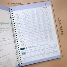 1 件 3D 凹槽快速书法练习笔记本，个性化圆形手写英文写作练习册，适合成人，可重复使用的书法练习贴纸 - 圣诞节、圣诞礼物、新年礼物（包括 1 支笔 + 5 支笔芯 + 1 个笔架，款式/颜色随机） - 彩色 - 查看 2