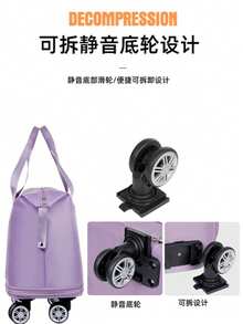 1PC Waterproof Large-Capacity Folding Air Check-In Bag Travel Bag Large-Capacity Luggage Bag Women's Storage Bag Outgoing Handbag With Wheels Universal Wheel Folding Expansion Luggage Bag Air Check-In Bag Overseas Study Moving Travel Bag Bag For School School Accessories School - 綠色 - 查看 3