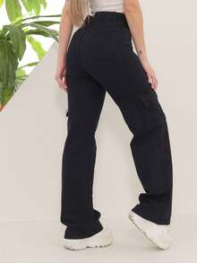 Tween Girls Jeans - 黑色 - 查看 2