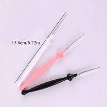 3 件装细线刷美甲条纹刷细线指甲刷细节绘画笔凝胶指甲彩绘工具 - 彩色 - 查看 8