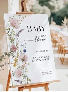 Customized Wildflower Baby Shower Sign Pink Boho Wildflower Poster Printable Garden Flower Welcome Sign, Editable Printable Canva Template Back To School,Multi-Functional,Ornamental,Letter,Stylish,Modern,Colorful,Cute,Adorable,Casual,Custom,Personalised,Unique,Customized,Ideal Gifts For Him,Ideal Gifts For Her