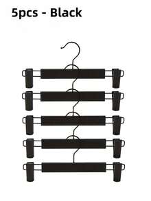 1件/5件/10件/20件黑色白色多功能无痕衣夹裤架裤夹夹子无痕防滑衣柜挂裤架内衣夹裙夹收纳架