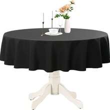 Khăn trải bàn tròn Centerpieces, khăn trải bàn tròn màu trắng trang nhã, khăn trải bàn tròn bằng polyester, không đường may, phù hợp với bàn tròn, vải có thể giặt, thích hợp cho tiệc buffet, bàn ăn, bàn cà phê, tiệc tùng, sinh nhật, quán cà phê, tiệc chiêu đãi, dã ngoại, cắm trại, tiệc nướng BBQ, trong nhà, ngoài trời và sử dụng hàng ngày. - Nhiều màu - Xem 19