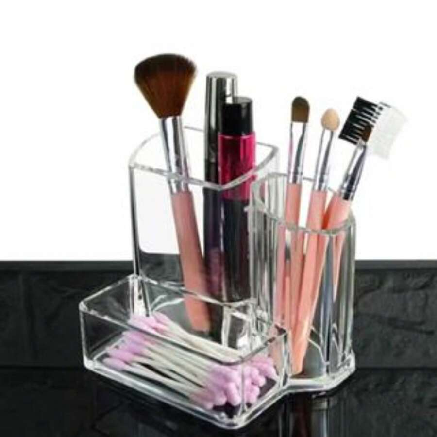 Transparent Lipstick Nail Polish Pencil Brush Holder Organizer - 無色 - 查看 1
