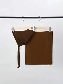 2件65*180厘米女士纯色肩带帽+纯色雪纺长围巾披肩和围巾毯子颈巾。柔软、轻盈、舒适、多功能，大码超大码男女通用晚礼服派对办公室婚礼晚礼服户外旅行礼物