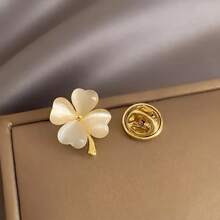 3 pièces Boutons mode femme avec nœud papillon floral, boutons col fleur pierre d'œil de chat, convient pour chemises pour éviter les écarts, boucles cachées assurent un ajustement sécurisé sans besoin de couture.