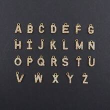 1 件新款简约时尚首字母心形搭扣金色不锈钢回形针链项链女士