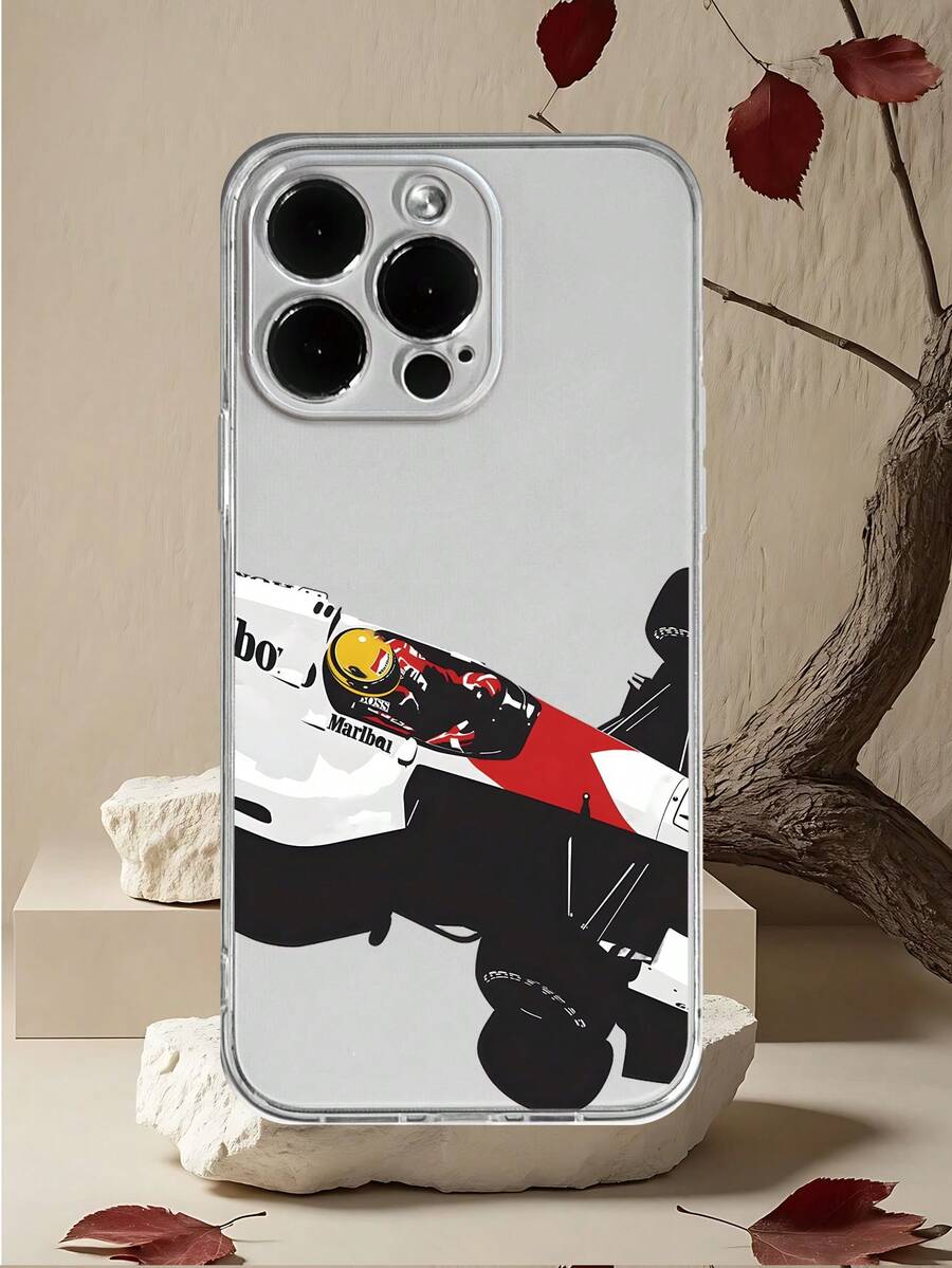 Creative And Fierce  Formula Racing Pattern Phone Case, Suitable For 16/15/14/13/12/11/XS/XR/X/7/8 Plus/Pro/Max/Mini - Suitable For Both Men And Women, A Gift For Friends, Family, Boyfriends, Girlfriends