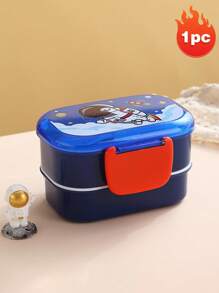 1pc Microwaveable Cartoon Sealed Lunch Box, Office Workers' Heated Lunch Box, Anti-Drop Lunch Box, Portable Lunch Box