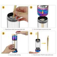 Multifunctional 3- In-1 Tobacco Herb Grinder Cone Hand Crank Loader Rolling Machine  Joint Roller Grinding Flower Buds Filling Storage All In One, Multifunctional Smoking Accessories - Rainbow - View 6