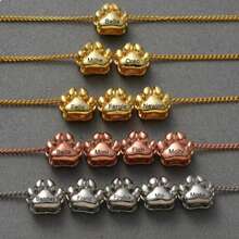 个性化3D爪印名字项链、个性化小狗爪子项链、简约爪子项链、动物项链、宠物项链 - 彩色 - 查看 15