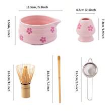 1pc/2pcs/3pcs/4pcs/5pcs Matcha Tea Set, Includes Matcha Bowl, Matcha Whisk, Whisk Holder, Bamboo Spoon And Sifter, Perfect For Matcha Latte Beverage Making Ceremony At Home Or Restaurant, Suitable For Matcha Lovers And Beginners