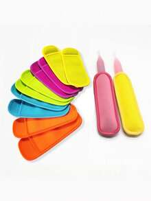 1pc/6pcs/8pcs/10pcs Reusable & Washable Ice Pop Sleeves, Ice Lolly Holder, Popsicle Sleeves, Neoprene Ice Pop Covers, Summer - Multicolor - View 2
