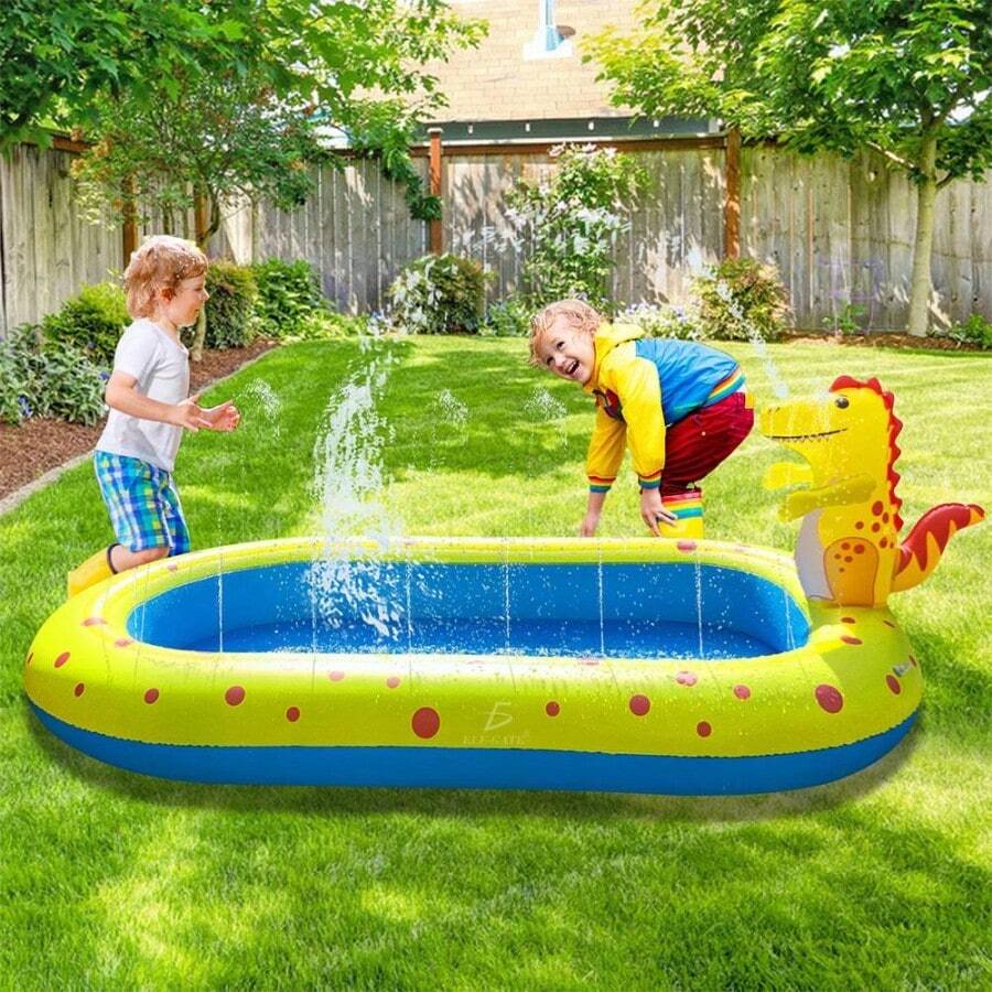 Piscina inflable con aspersores - Blanco - Ver 1
