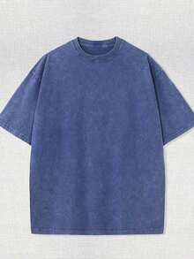 230g Double-Sided Washing, Bad Beer Day Printing T-Shirt, High-Quality Batik Cotton Retro Fashion Brand T-Shirt, Men's T-Shirt, Beach Essential, Summer T-Shirt, Holiday Gift, Perfect Gift. - 寶藍色 - 查看 2