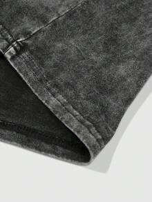 男士复古宽松水洗背心，创意文字和图案，夏季休闲舒适宽松，轻盈休闲，适合户外活动和日常穿着，透气面料，舒适灵活，emo - 黑色 - 查看 8