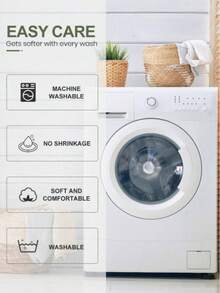 3 件紫色天鹅绒床上用品套装 - 1 床笠、2 个枕套，可机洗 - 紫色 - 查看 5