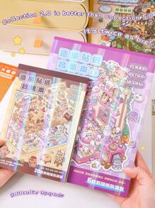 Pegatinas decorativas de casa DIY, pegatinas de paisajismo, pegatinas de escena, pegatinas de escena de casa en miniatura 3D para manualidades de scrapbooking, pegatinas de paisaje, pegatinas de cuaderno, pegatinas de escena de casa pequeña clasificadas a mano, reutilizables, disponibles en varios tamaños