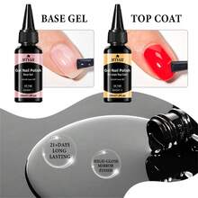 Mtssii 30ML Base Gel No Wipe Top Coat Nail Art Soak Off UV LED Matte Top Coat Nail Gel Polish Manicure Functional Gel Varnish - Multicolor - View 8