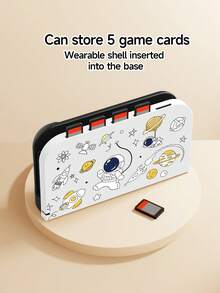 Cubierta protectora reemplazable para el dock de la NS2 Gen, diseñada con motivo de astronauta espacial, compatible con el nuevo dock de Switch 2 (2025), en colores rosa/blanco/morado/negro, set de accesorios para dock de carcasa rígida, almacena tarjetas de juego, resistente a arañazos y suciedad, ajuste ceñido, fácil instalación, fabricado en material ABS - Multicolor - Ver 15