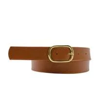 Kit 2 Women's Belt Round Gold Buckle Loop Current Fashion Winter Summer 96170K2 - 黑色和焦糖色 1 - 查看 4
