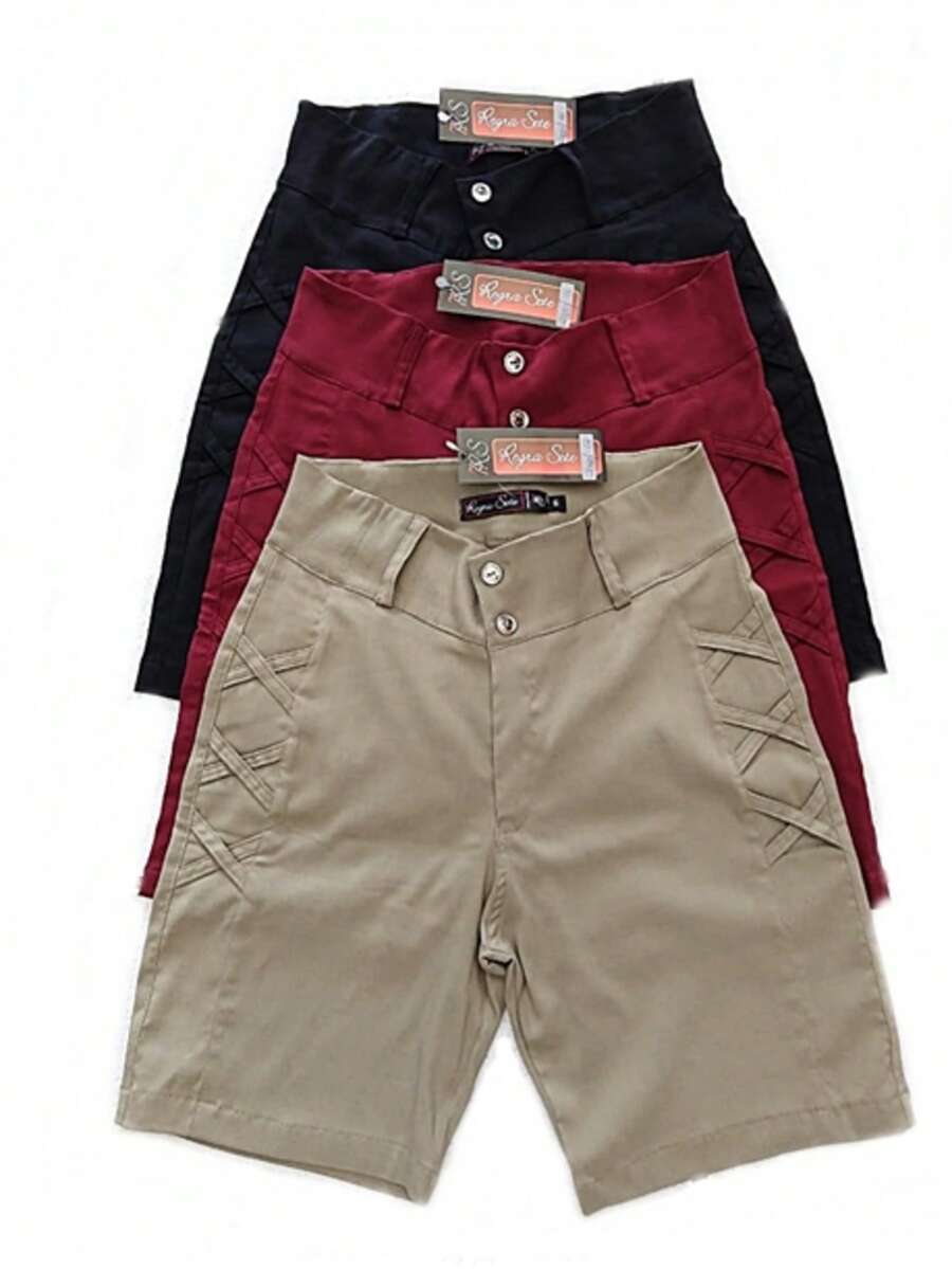 Women's Bermuda Shorts In Bengaline With Lots Of Elastane Fits Really Well - 黑色 - 查看 1