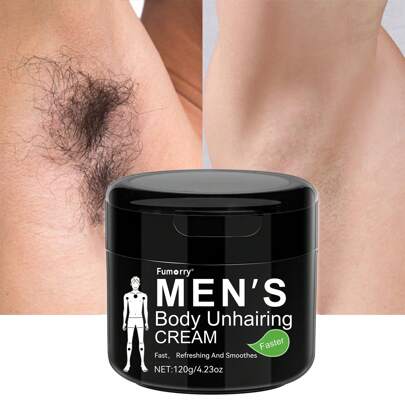 Fumorry 120g Men's Hair Removal Cream - Gentle, Non-Irritating, Rapid Action On Face, Legs, Armpits, Arms, No Trace Or Blackhead Left