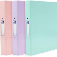 Bìa còng A4 Pastel Oxford - Cặp đựng hồ sơ 4 ngăn đựng đồ dùng học tập, văn phòng phẩm & sổ tay, đồ dùng thiết yếu cho ngày tựu trường, túi đựng tài liệu nhẹ đựng bút, bút dạ quang, nhãn dán - Nhiều màu - Xem 6