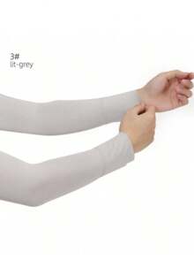 New Soft Skin-Friendly Elastic Modal Cotton Base Layer Arm Sleeves Women's Sun Protection Cooling Arm Covers 1 Pair - Multicolor - View 16