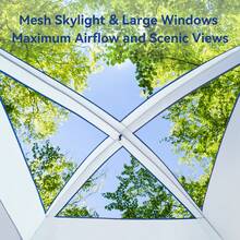 DoCred SUV Tents For Camping, Car Tents For Camping 4-6 People, PU 3000mm Waterproof SUV Tent Attachment Tailgate Tent For Car, Spacious Space 8.2'L X 8.2'W X 7.2'H With 2 Awnings & Double Door - 藏蓝色 - 查看 3