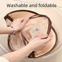 1pc Hanging Mesh Storage Bag, Polyester Breathable & Washable Laundry Organizer, Wall-Mounted Underwear & Socks Sorting Pouch Laundry Bag Bathroom Organizer Bathroom Bedroom Home Kitchen Organization Closet Organizer School Dorm Essentials Clothes Organizer College