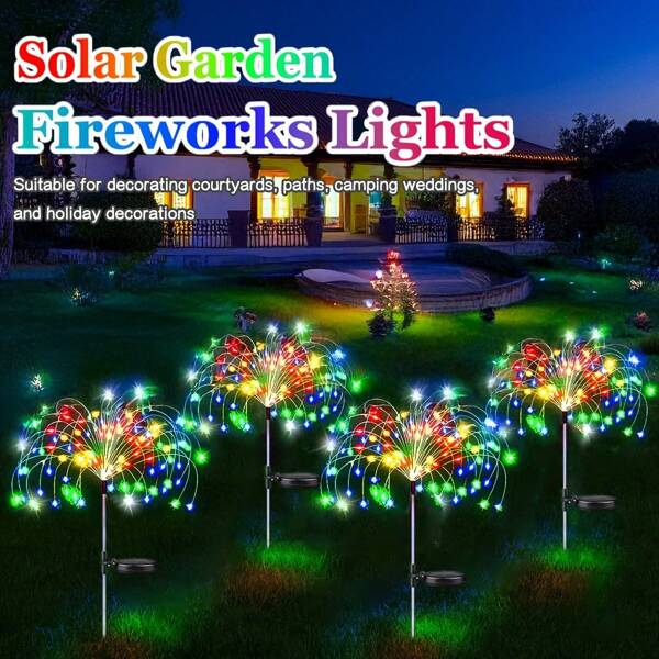 Outdoor LED Solar Light, Solar Courtyard Lights, Lighting Modes, Solar Outdoor Lights, Landscape Lawn Lighting, Suitable For Home Decoration, Outdoor Camping, Easter, Ramadan, Lawn, Wedding And Holiday Party Decoration, Garden Decoration And Courtyard Decoration, Christmas - Christmas