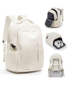Laptop Backpack Travel Backpack, Lightweight Multiple Pockets School Backpack Large Capacity Business 15.6 Inch Laptop Work Bag For Women, Carry On Laptop Backpack For Travel, No Check-In, With Shoe Compartment, Nylon Material, For Men, Women, Outdoor Leisure, Business Trip, Short Trip, Computer Backpack Fits 15.6/16.1 Inch Laptop, Casual Style, Perfect For Daily Commute, Commuter Backpack, Vacation Style - Multicolor - View 11