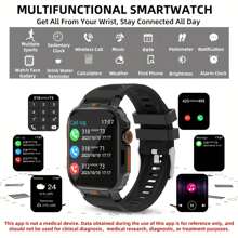 Smartwatch, kabelloses Anrufen/Wählen, verschiedene App-Erinnerungen, geeignet für Männer und Frauen, Sportuhr, Informationserinnerung, für iOS/Android