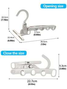 1 Pc Foldable Magic Clothes Drying Rack With Five Holes Multifunctional Portable Travel Clothes Hanger With Hooks - White - View 10