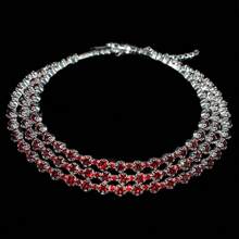 Colar de Gola Grande Exagerado Multicamadas com Strass, Colar Ajustável de 3 Camadas de Cristal, Acessório Gargantilha para Mulheres