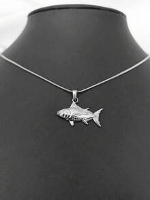 1 件简约时尚个性化不锈钢各种海洋生物吊坠项链，海洋主题适合情侣日常佩戴