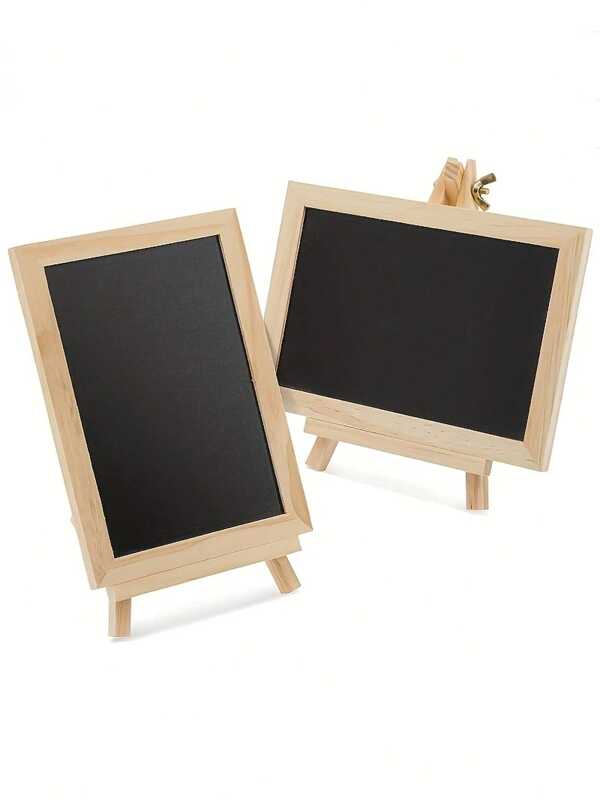 Pack Mini Chalkboard Signs With Easel - Vintage Wooden Tabletop Display For Restaurants, Weddings, Small Businesses, And Coffee Shops - Black Magnetic Surface, Light Wood Frame, Perfect For Food Labels And Message Boards, Table Top Chalkboard Sign