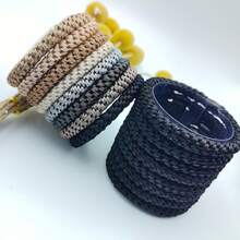 8件套简约优雅发圈/发绳套装，高弹力不伤发，时尚马尾辫配饰，女士马尾辫发圈，发绳发带，运动健身服 - 彩色 - 查看 24