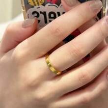 1 anel de banda suave estilo europeu e americano minimalista, adequado para uso diário para mulheres