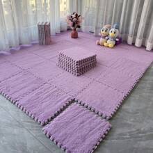10pcs/20pcs Soft Plush Interlocking Floor Mats, 0.6cm Thickness, Plush EVA Foam, Thick Sound Insulation & Cuttable, Suitable For Game Room, Teenager Room, Hand Wash Only
