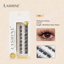 Lashine LASHINE 24 Clusters Individual Cluster Lashes 0.07mm D Curl DIY Lash Extension 10mm-14mm Mixed Lash Extensions Lash Clusters Individual Fluffy Lashes Soft And Natural Fluffy False Eyelashes Individual DIY Eyelash Extension At Home