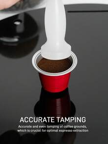 Plastic Espresso Tamper Mini Coffee Knock Box Calibrated PP Material Compatible With Originalline Capsule - White - View 7