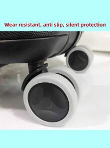 8pcs Men & Women's Luggage Wheel Protector Silicone Wheel Cover For Swivel Wheel Suitcase Silicone Trolley Case Travel Essentials Cruise Essentials Dormitory Essentials Wheel Guards For Travel Home Camping Outdoor Beach Summer Vacation Back To School