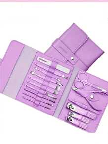 Set di 16 Pezzi di Tagliaunghie, Set Manicure in Acciaio Inossidabile, Set di Strumenti per Manicure e Pedicure, Adatto per Casa, Lavoro, Viaggio, Regalo, Salone di Bellezza