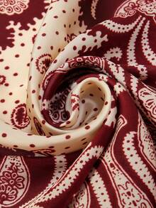 1 chiếc khăn quàng cổ kiểu dáng tối giản họa tiết Paisley thập niên 70, thiết kế mới mùa xuân, đa năng dùng làm băng đô, thắt lưng, phụ kiện túi xách, dây buộc tóc, phụ kiện thời trang. - Đỏ và trắng - Xem 8